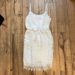 White Lace Tank Dress
